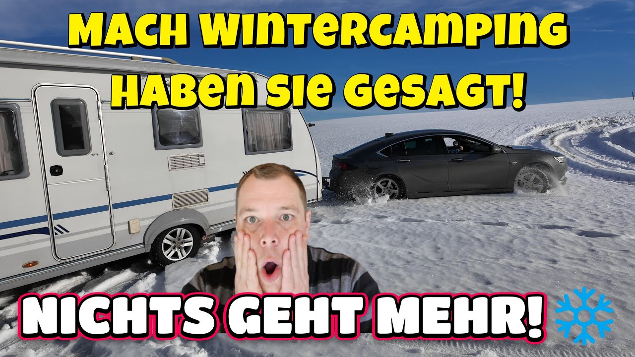 Schnee bis zum Stillstand – unser härtester Campingstart- Wintercamping am Hopfensee