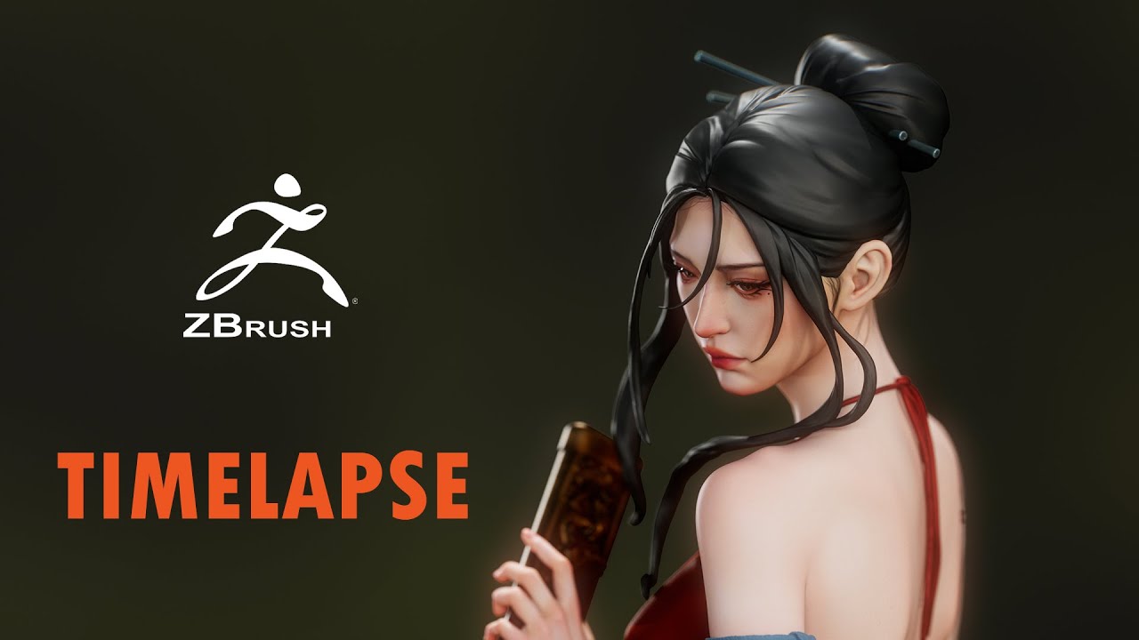 Zbrush timeplapse | Making Vietnamese female swordsman Figure for 3D print