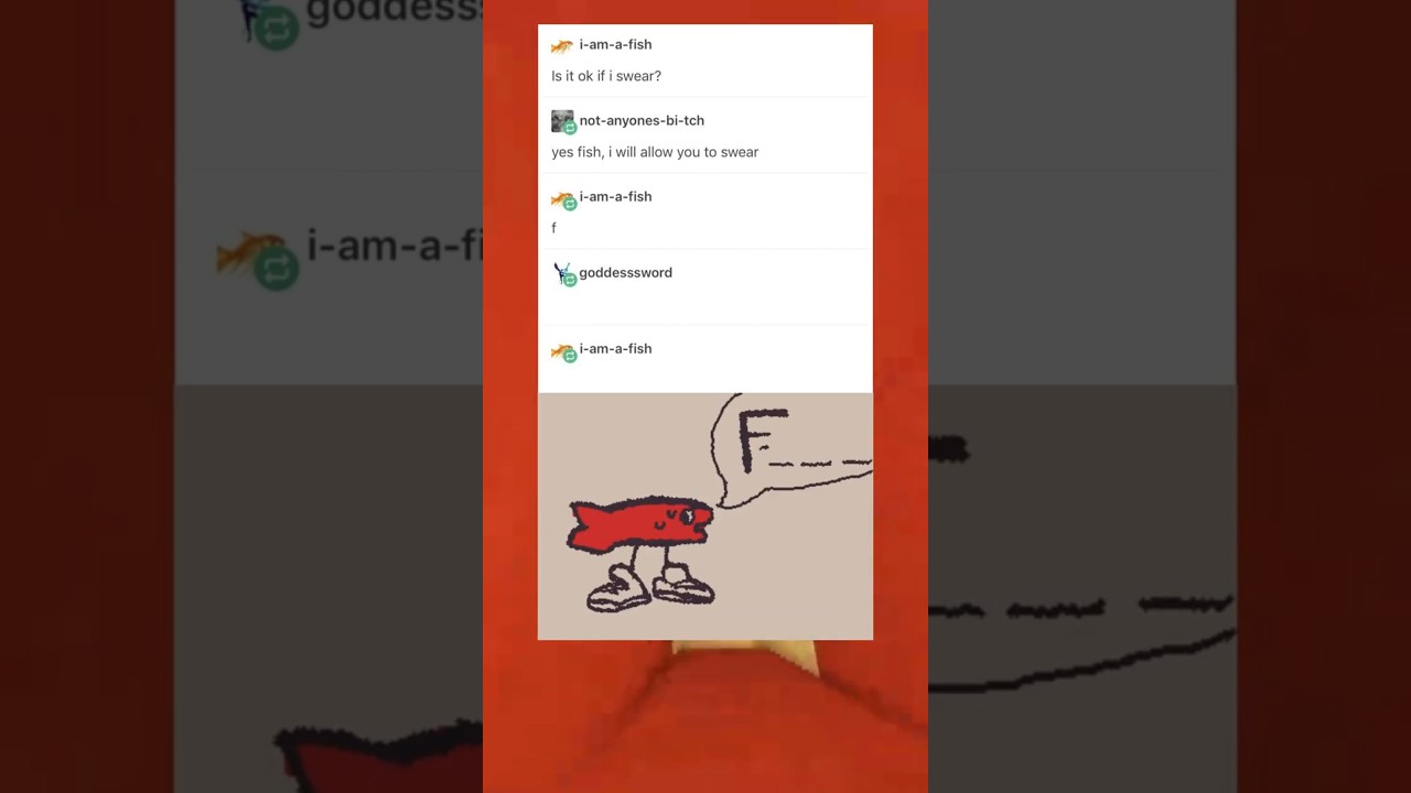 Fish Swear 🐟 RSFTW (94) #voice #voiceover #funny #artwork #memes #ytshorts #art #lol #tumblr #artist