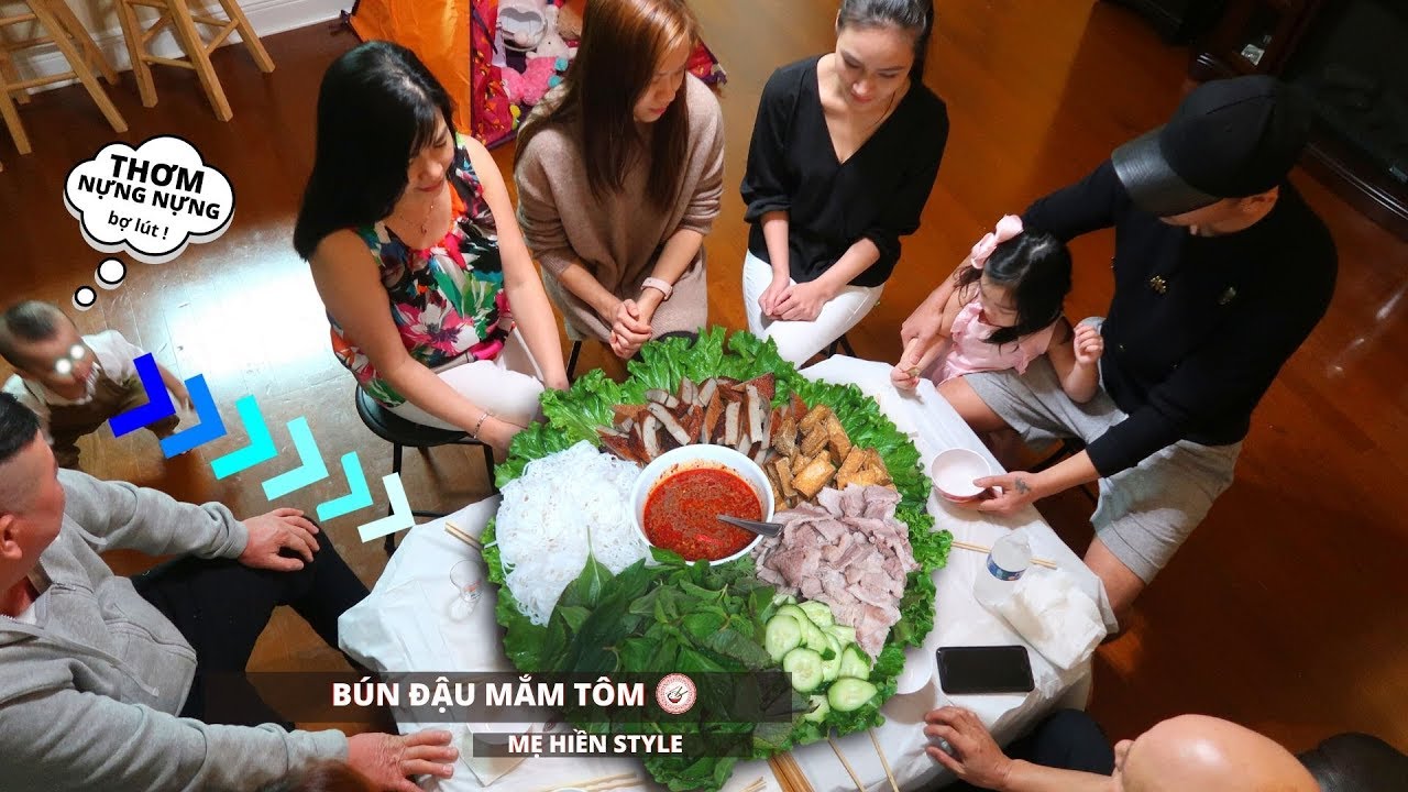 Đi VN qua, mẹ hiền học lóm được món bún đậu mắm tôm,,,,ngon không? (thăm nhà đầu năm)
