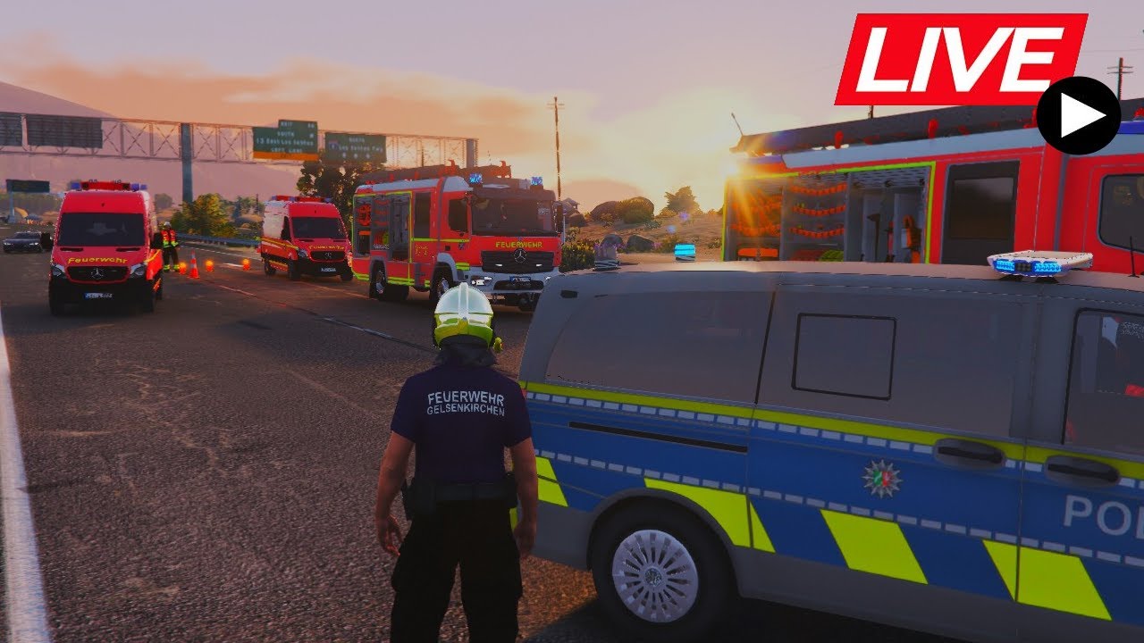 🔴 LIVE🔴 Großfeuer - der Löschzug 3 wird alarmiert⚡ Gelsenkirchen RP V.1 Maxmilim