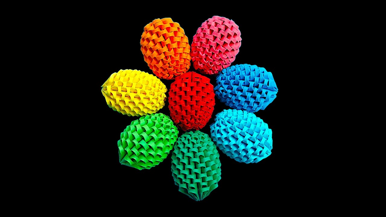 Easy 3D Origami Easter Egg (140 pieces) – Step by Step Tutorial