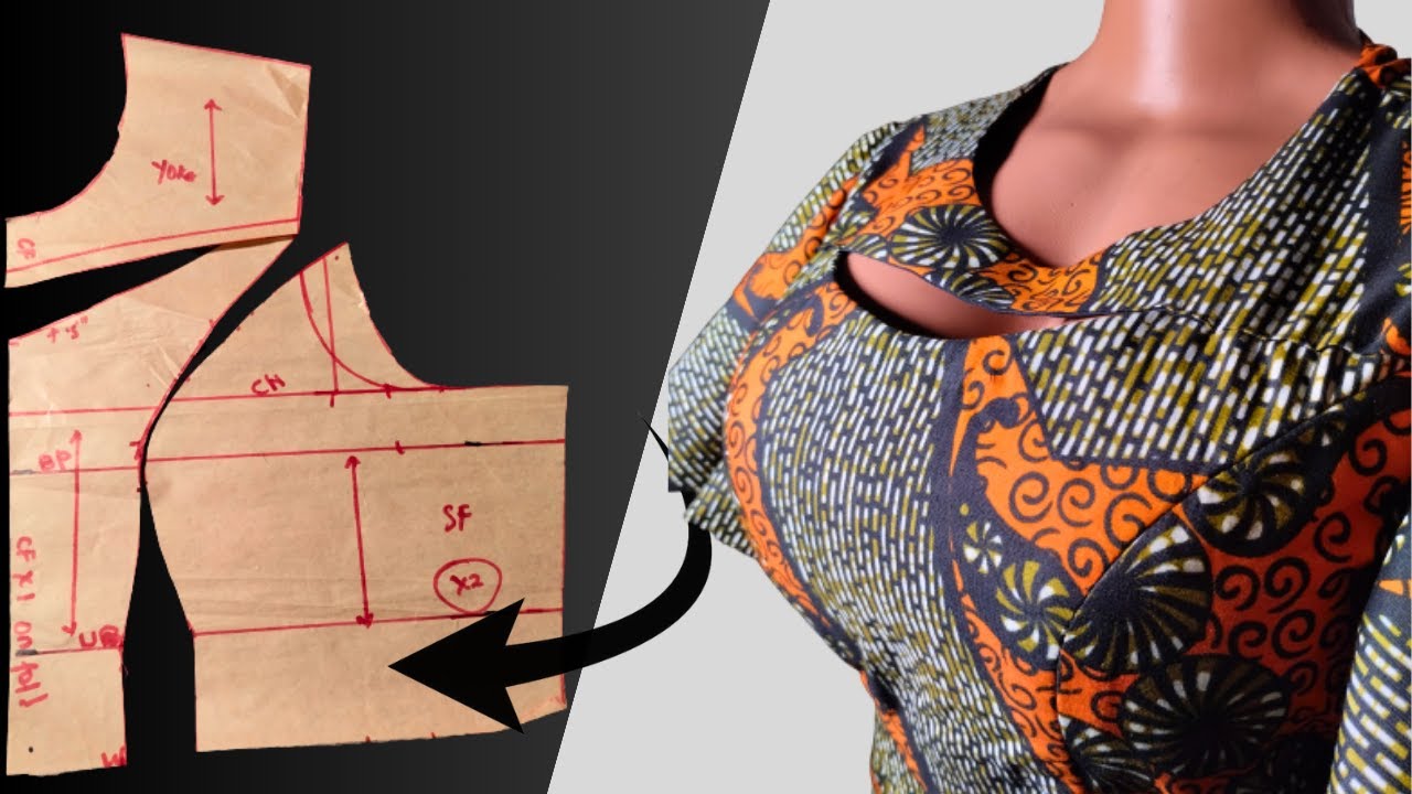 How To Draft A Princess Dart Bustier pattern With Keyhole Detail || Very Detailed
