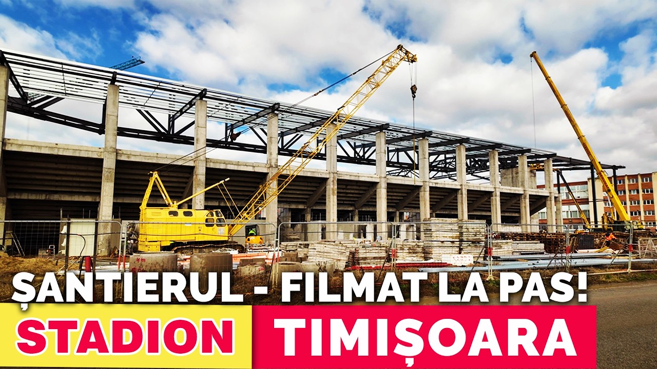 Stadionul Eroii Timișoarei, LA PAS! PRIMUL STADION NOU din TIMIȘOARA! Stadiu lucrări 25.02.2026