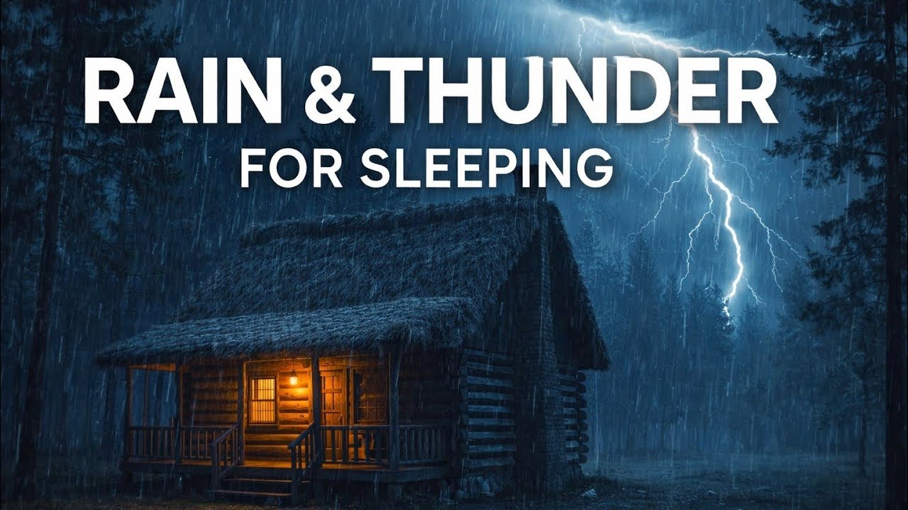 Relaxing Rain & Thunderstorm Sounds for Sleeping | Deep Sleep White Noise 🌧️⛈️💤