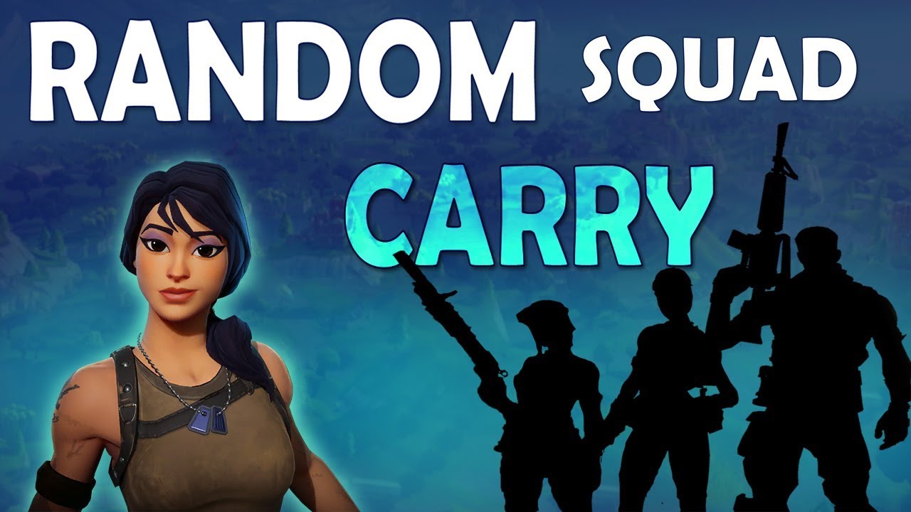 CARRYING RANDOM SQUAD | 19 KILLS | FUNNY ROLEPLAY - (Fortnite Battle Royale)