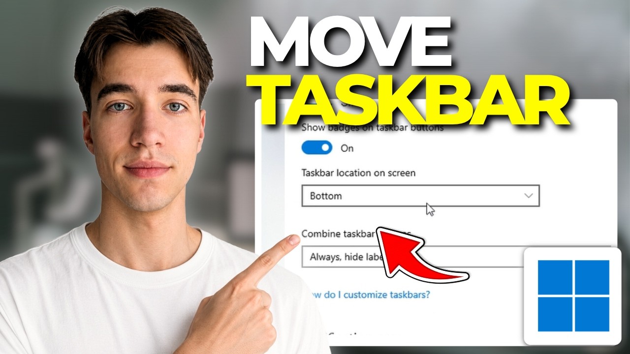 How To Move The Taskbar To The Top, Left, Or Right In Windows 11 | Tutorial 2026