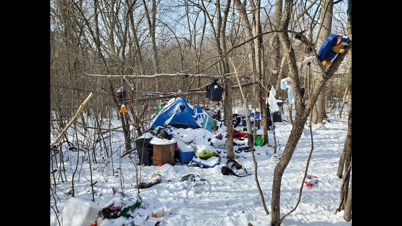 Windsor, Ontario Abandoned Homeless Camp