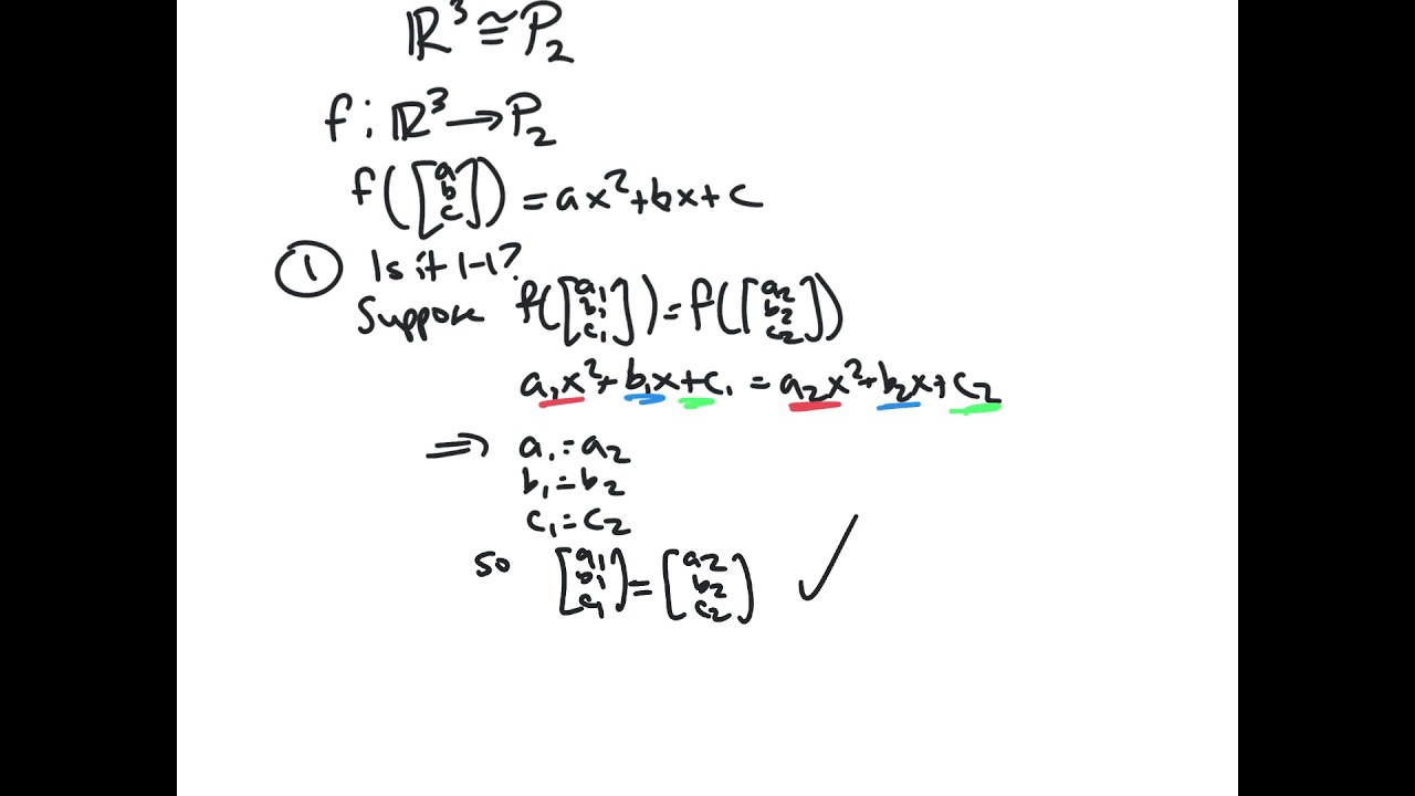 Vector Space Isomorphisms