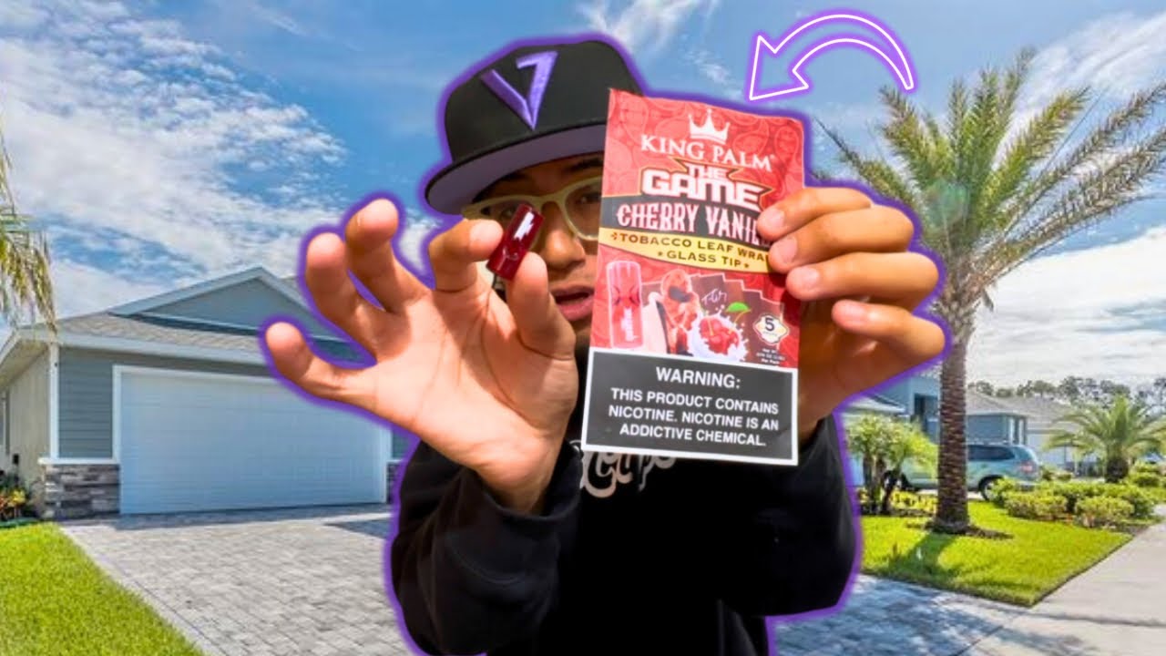 The Game Edition Cherry Vanilla King Palm Tobacco Leaf Wraps w/ Glass Tips REVIEW! #kingpalm #viola