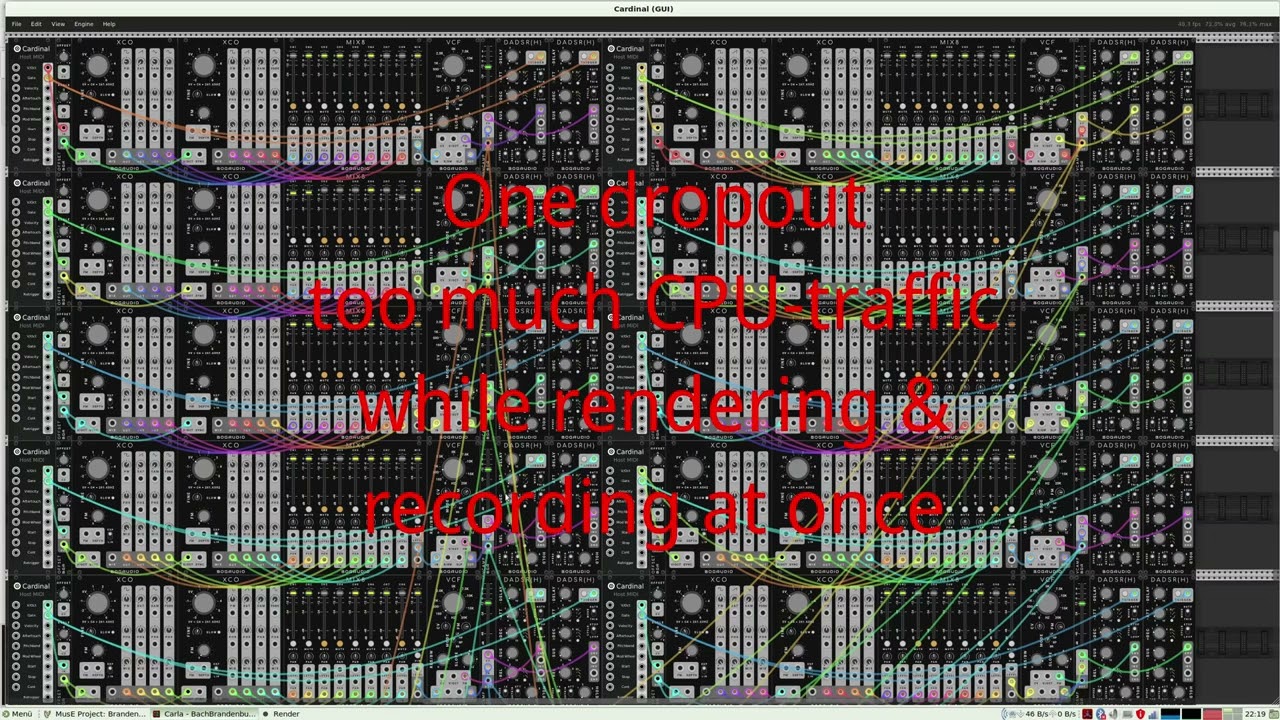 Bach Brandenburg Concerto 3 - Complete on Linux-Synth with Carla & Cardinal Synths