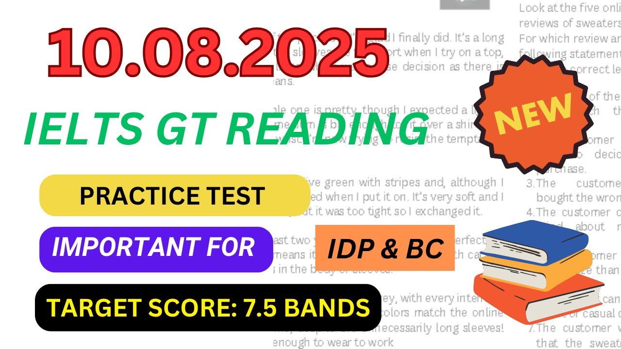 ielts general training reading practice test with answers | 10 aug 2025