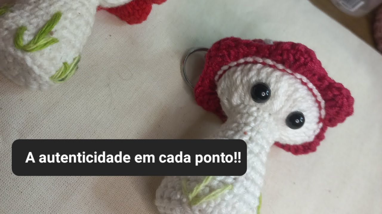 Chaveiro Cogumelo Amanita em Crochê – Parte Final | Acabamento e Montagem