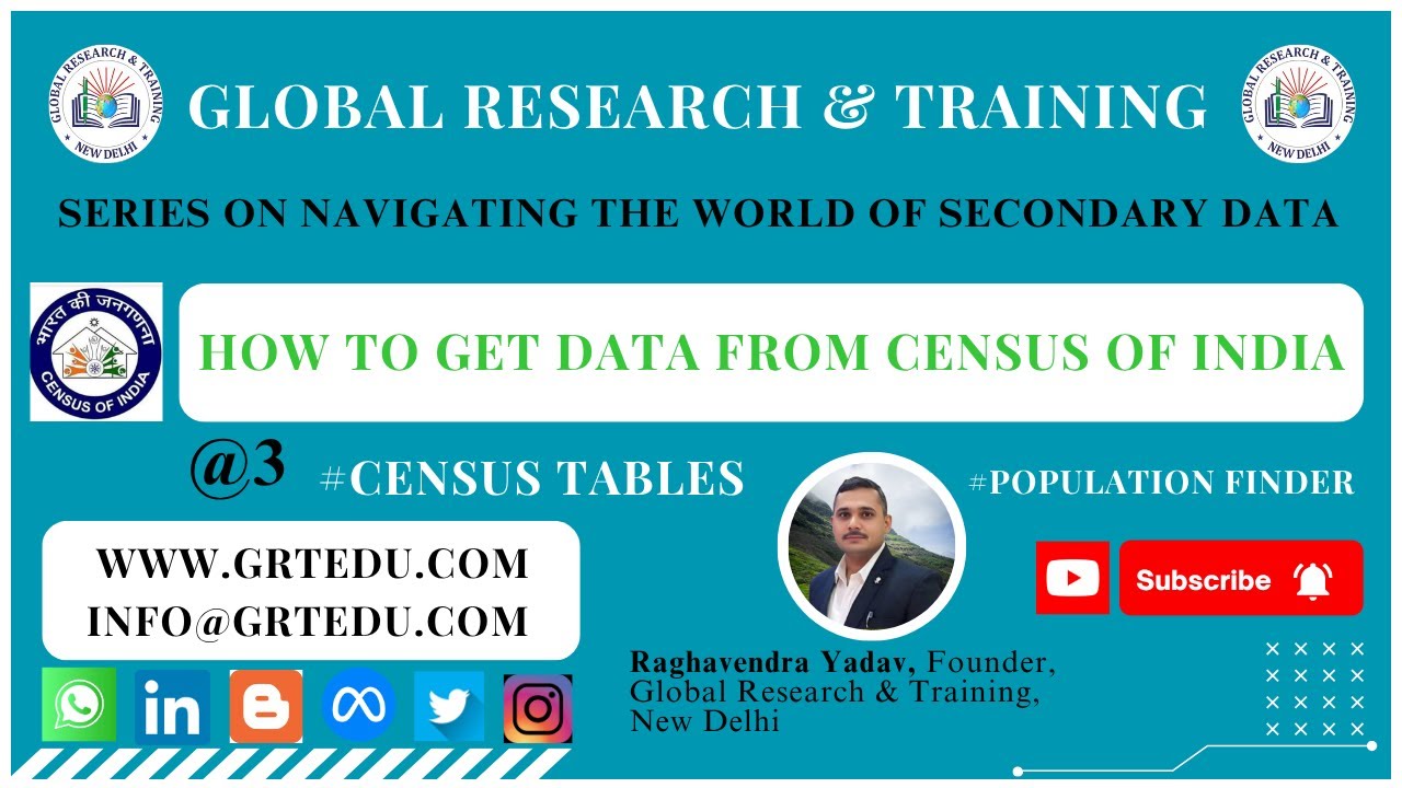 How to get data from Census of India: GRT