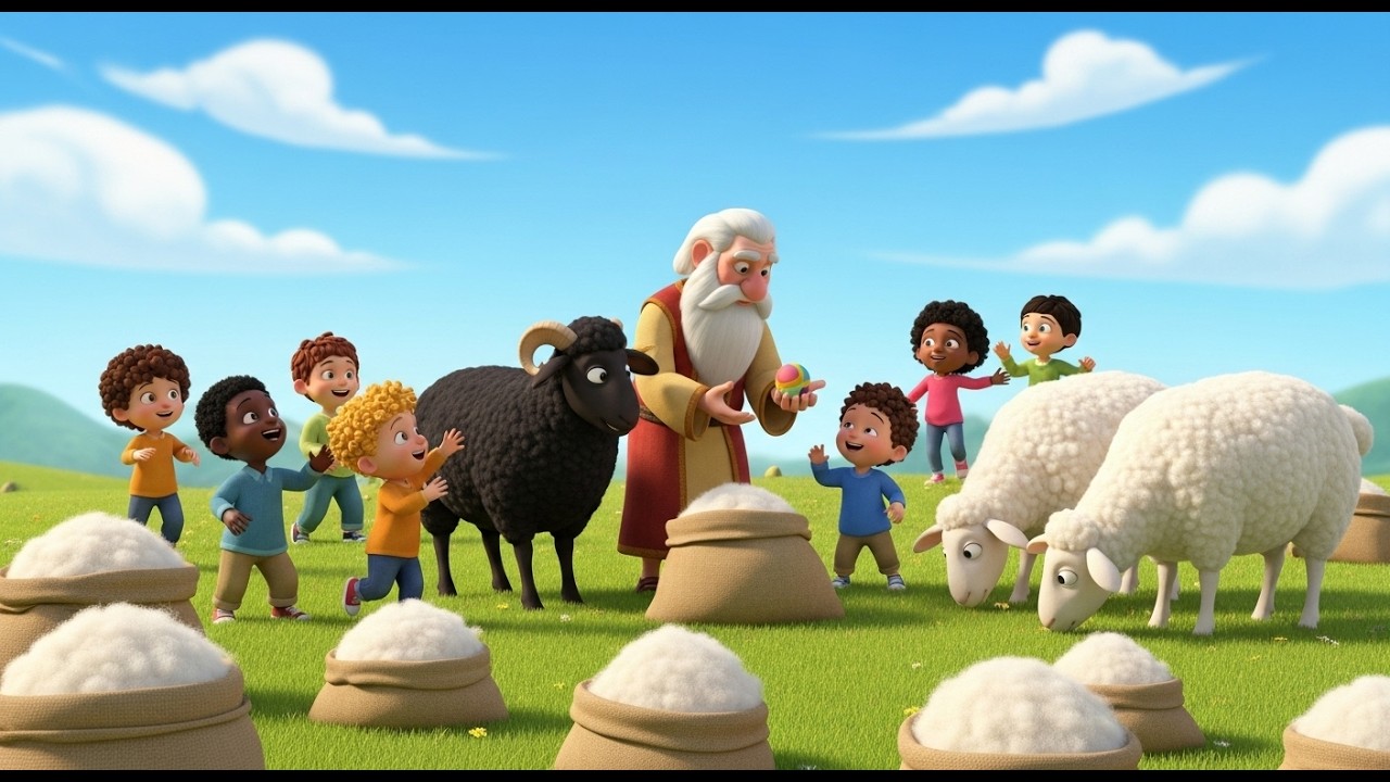 🌟 Baa Baa Black Sheep – A Beautiful Poem on Sharing & Care 🐑
