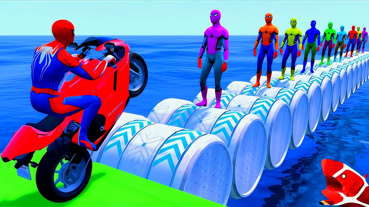 الرجل العنكبوت انقاذ باتمان Spider-Man Rescue batman vs iron man vs venom funny Game GTA 5 superhero