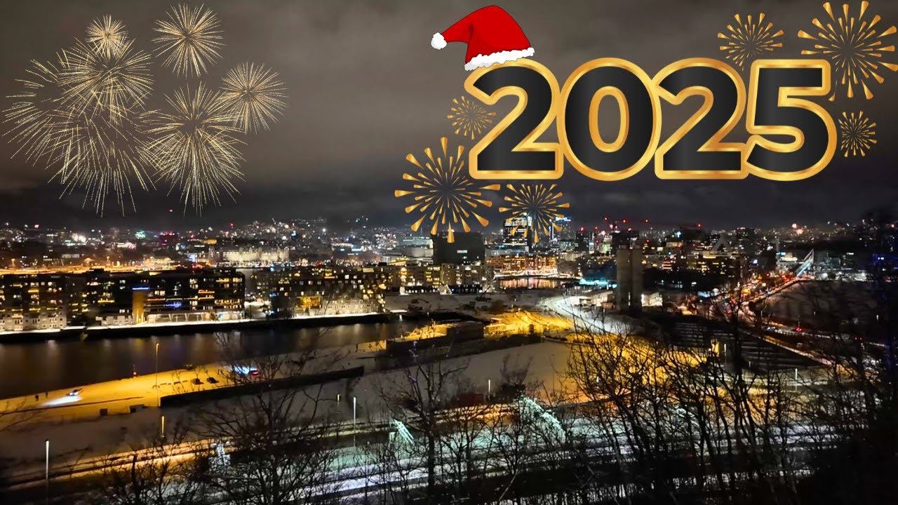 Новый год 2025, прогулка по Осло, Норвегия