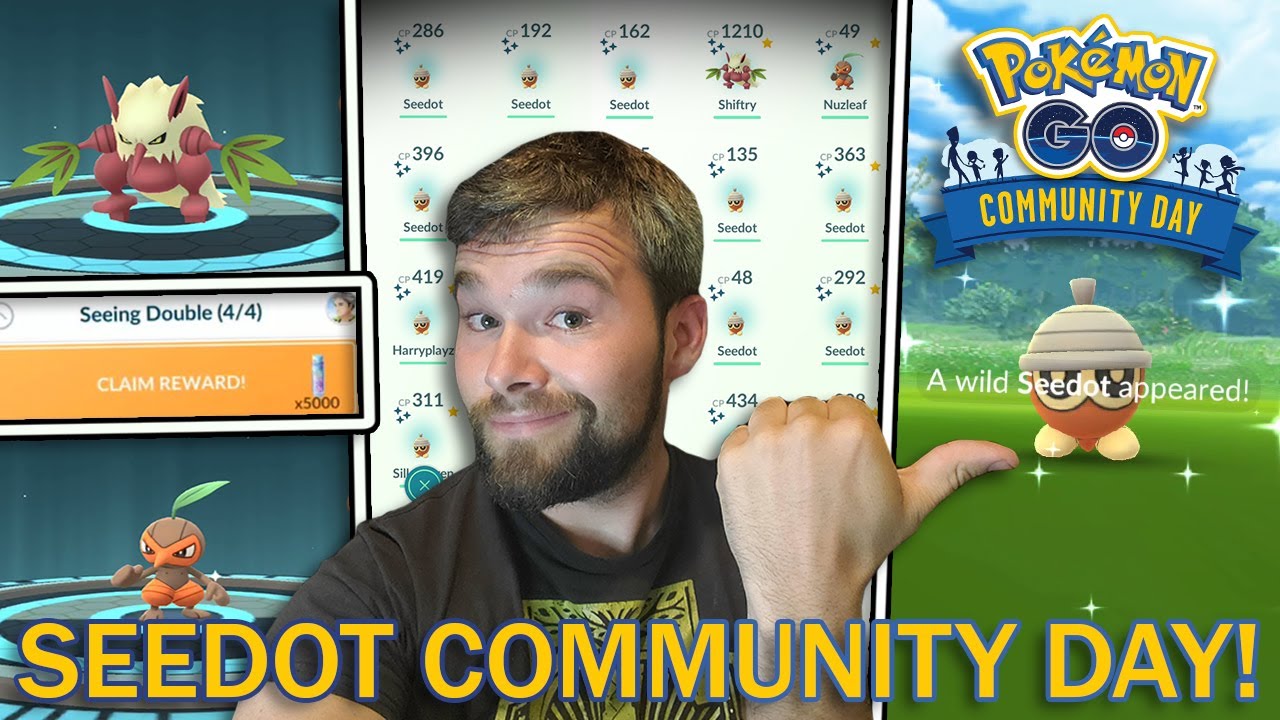 THIS WAS INSANE! 40+ SHINY SEEDOT CAUGHT! (Pokemon GO Community Day)
