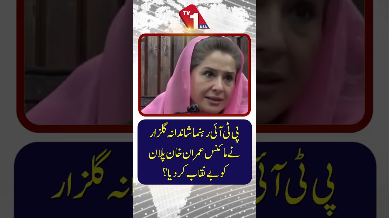 PTI Leader Shandana Gulzar Exposes Alleged Minus Imran Khan Plan | TV ONE USA