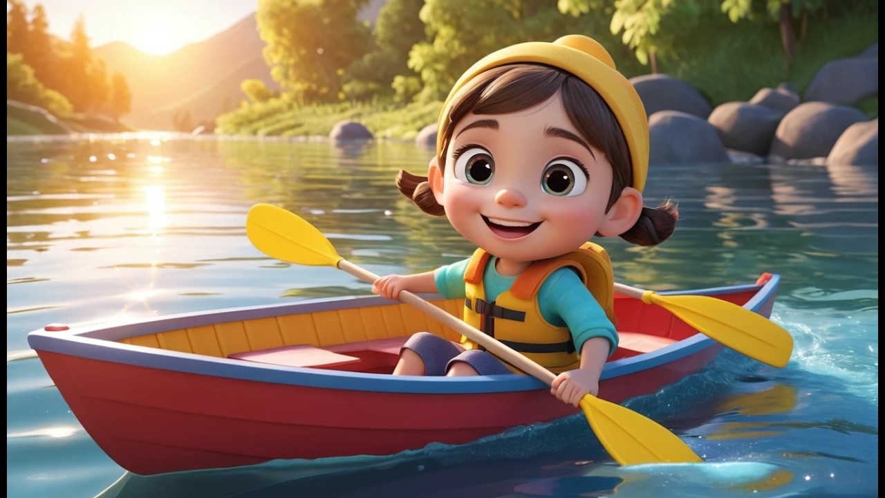 Row Row Row Your Boat Song | Fun Water & Movement Nursery Rhyme for Kids