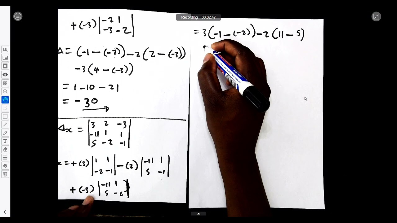 Lesson 1.3.1. Cramer’s Rule Continued | Solving Three Equations
