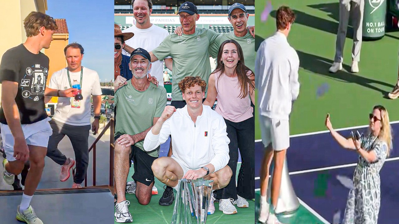 Sinner ALL Celebration Moments after Winning Indian Wells 2026 Trophy