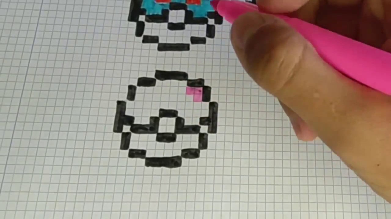 Como dibujar una MasterBall | Pokemon | Pixel Art