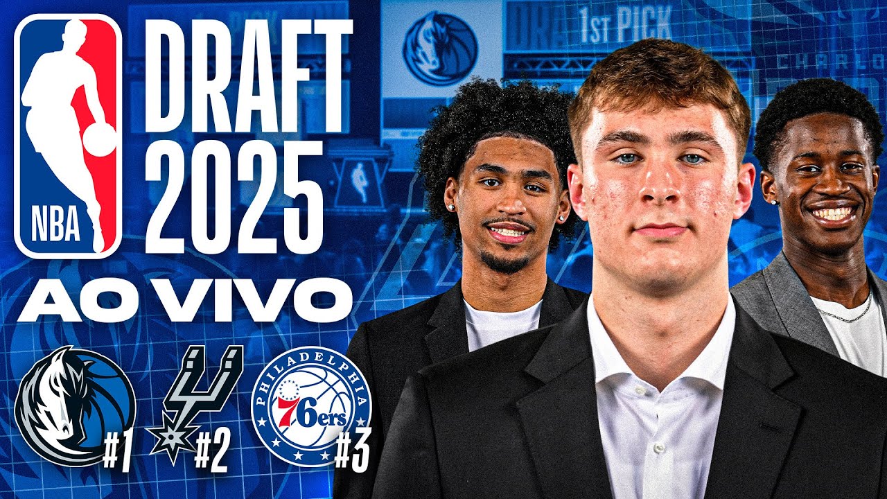 COOPER FLAGG NOS MAVS! 🤝 NBA DRAFT 2025 AO VIVO - Todas as escolhas e an&aacute;lises!
