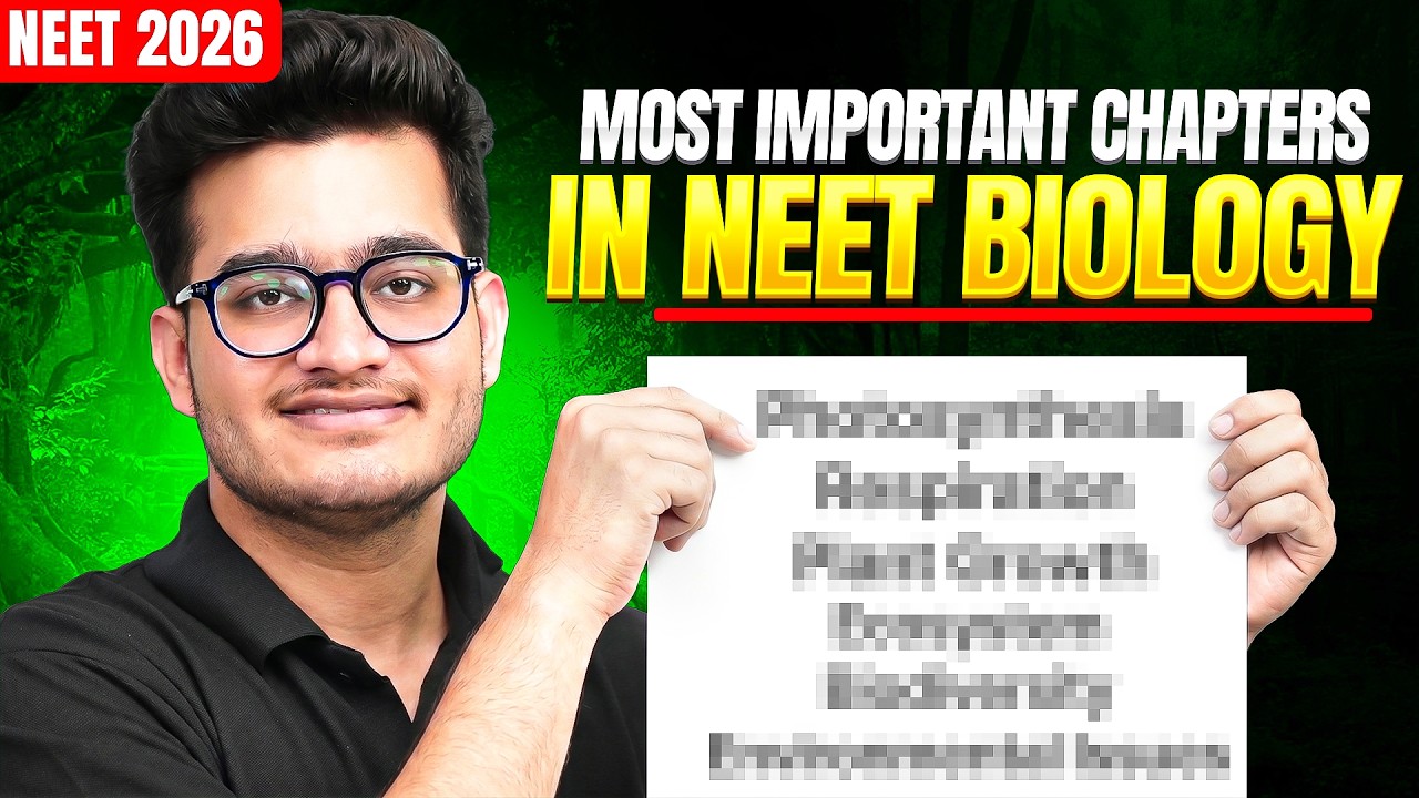 Most Important Chapters in Biology🚨 - MUST WATCH BEFORE NEET 2026🔥
