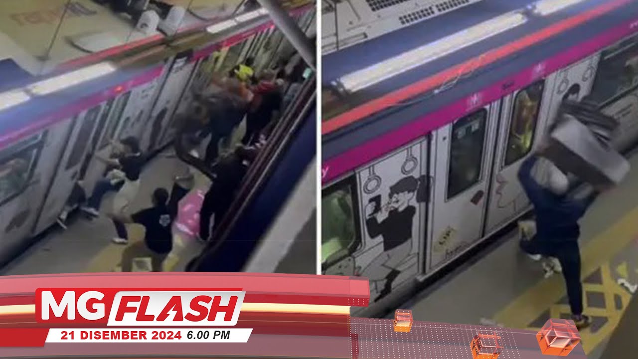 Kes Penyokong Bola Sepak Bergaduh Di LRT Salak Selatan Disiasat #mgflash