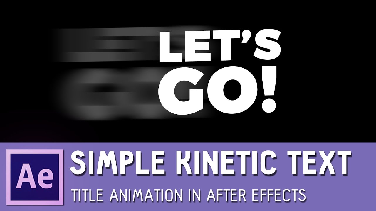 Simple kinetic text title animation in after effects ✔