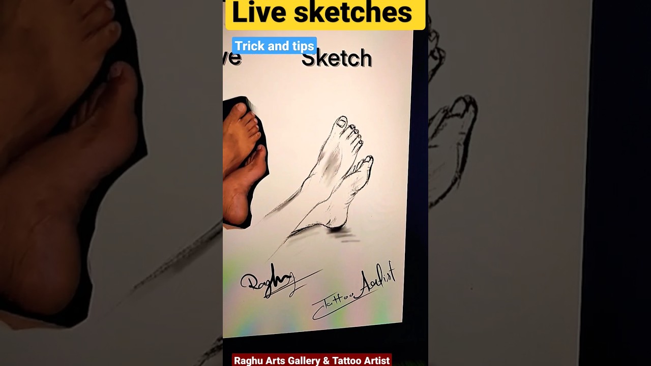 live sketch trick and tips || how to draw #drawing #art#live #sketch @RaghuArtsGalleryartist trick