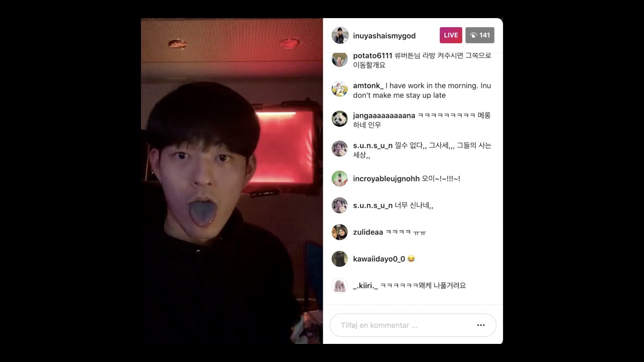 201202 Lee Inwoo IG Live | inuyashaismygod | 이인우 of 혁오 HYUKOH
