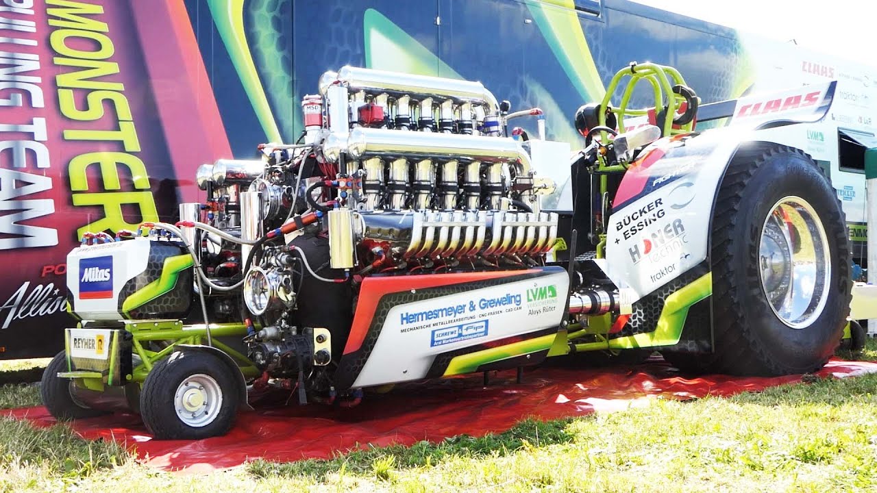 Powerfull Tractor Pulling Build - Green Fighter w/ 3x Allison V-1710 V12 Engines | Pulling Nation