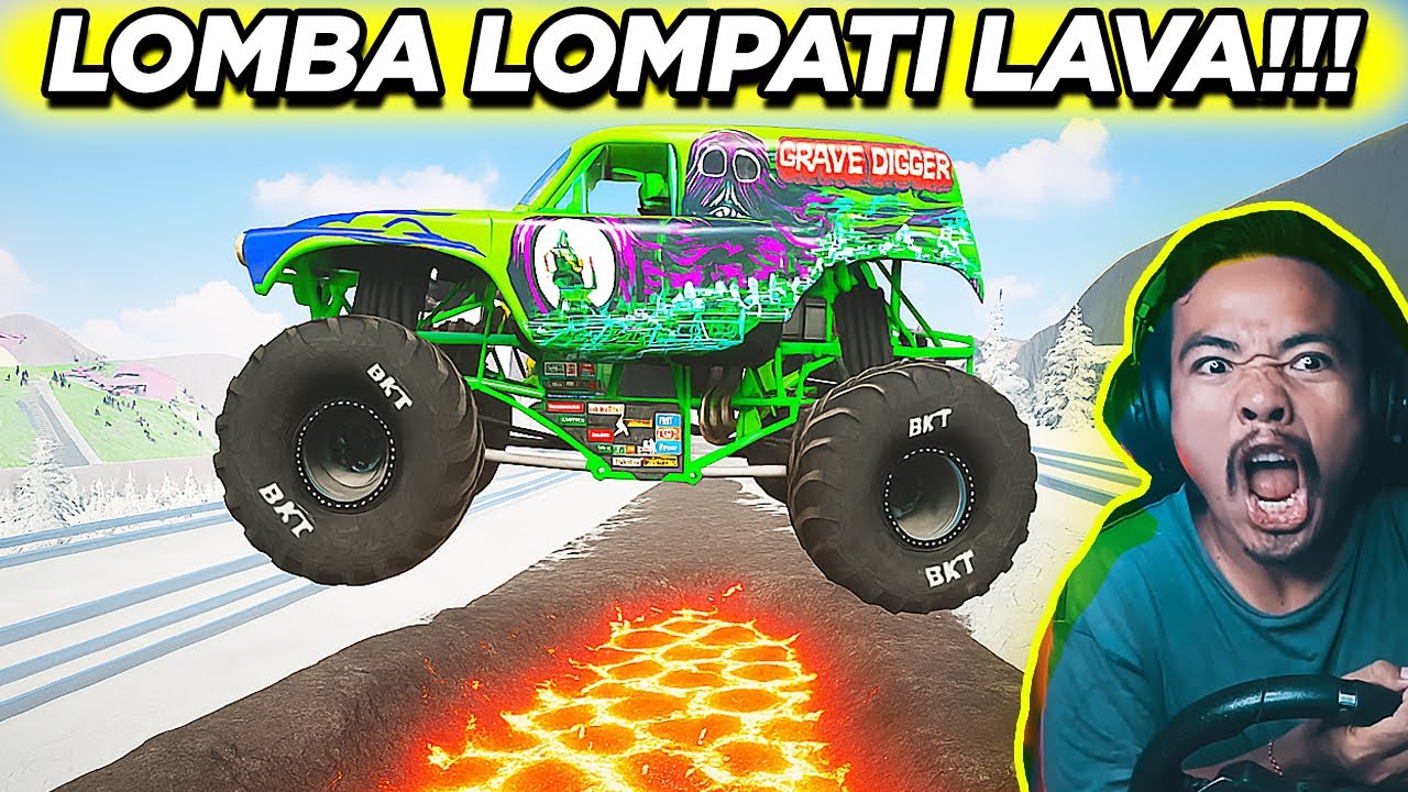 🔥🌋Mobil Siapa yang Jatuh ke Lava!? LOMBA LOMPAT PALING EKSTREM! - BeamNG Drive