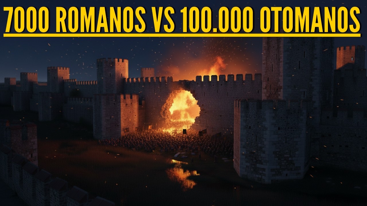 A Queda de Constantinopla - 7 mil Romanos vs 80 mil Otomanos Recostrução por IA