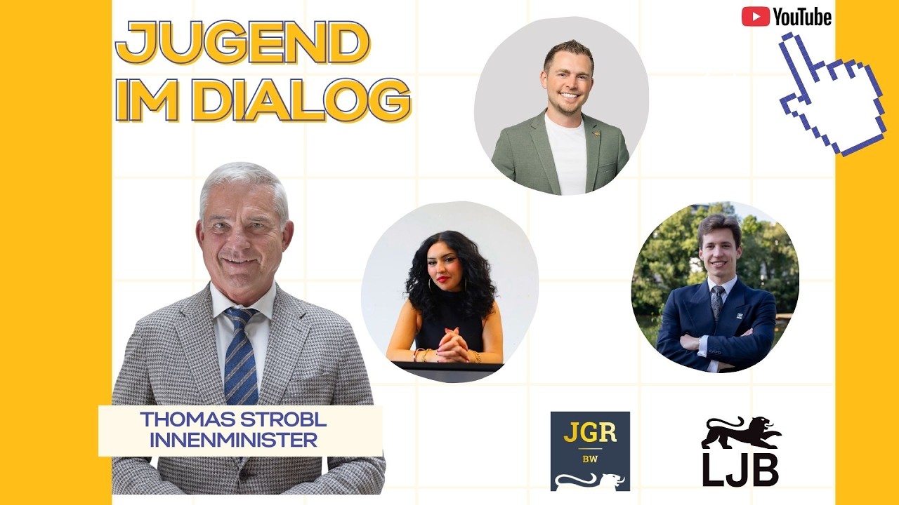 Jugend im Dialog mit dem stellvertretenden Minisiterpräsident Thomas Strobl.