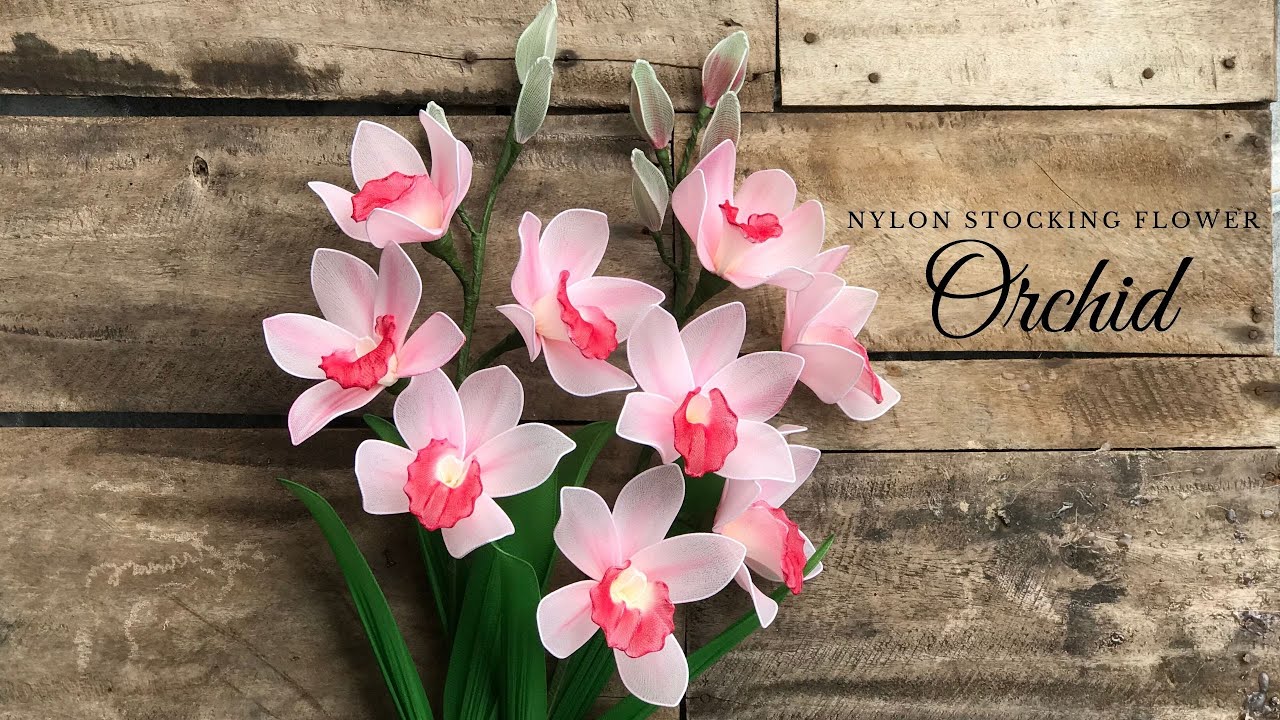 How To Make  Nylon Stocking Orchid/ Cách Làm Hoa Lan Bằng Vải Voan/  May & Art