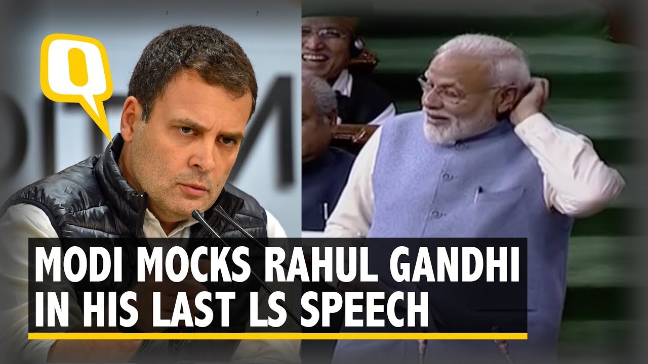 &lsquo;No Tremors Felt&rsquo;: Modi on Rafale, Mocks Rahul in Last LS Speech | The Quint