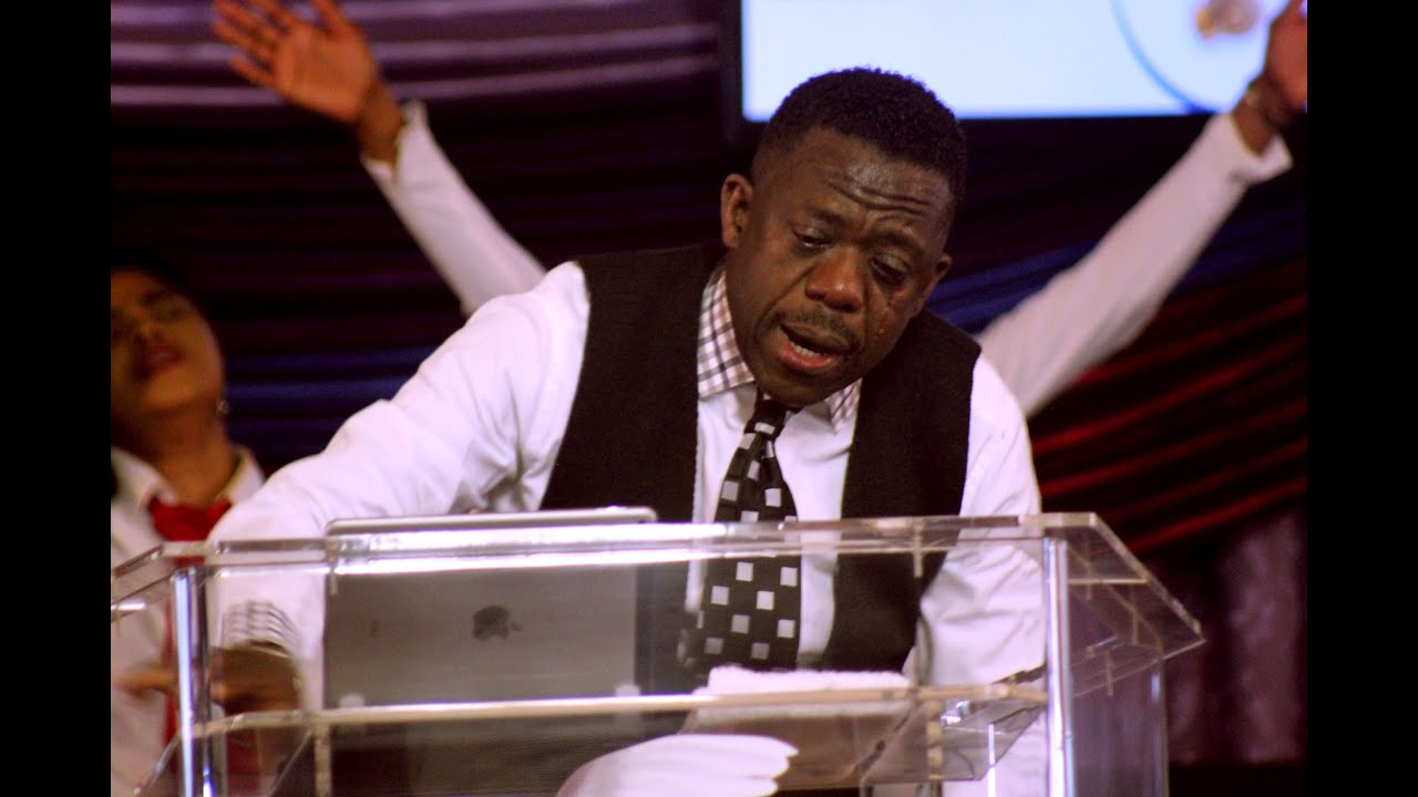 Bishop Benjamin Dube praying in tongues