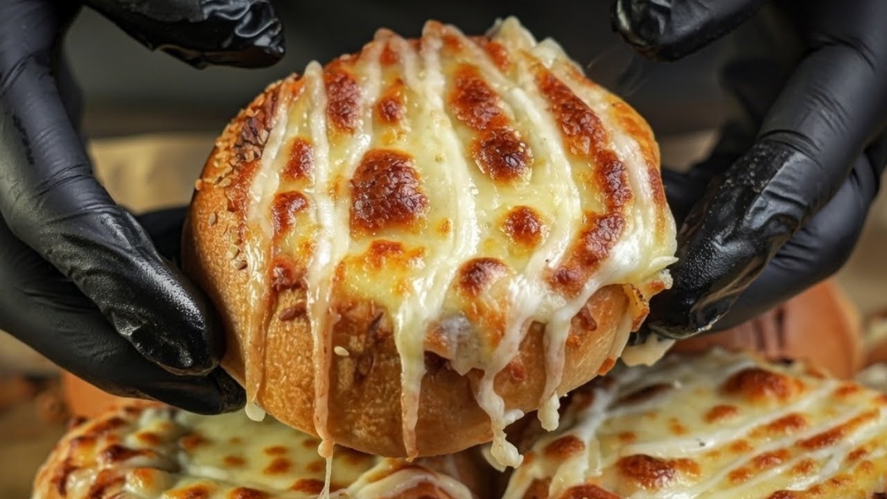 The whole family is delighted! Buns with HAM and MUSHROOMS under a CHEESY CRUST In 15 MINUTES!