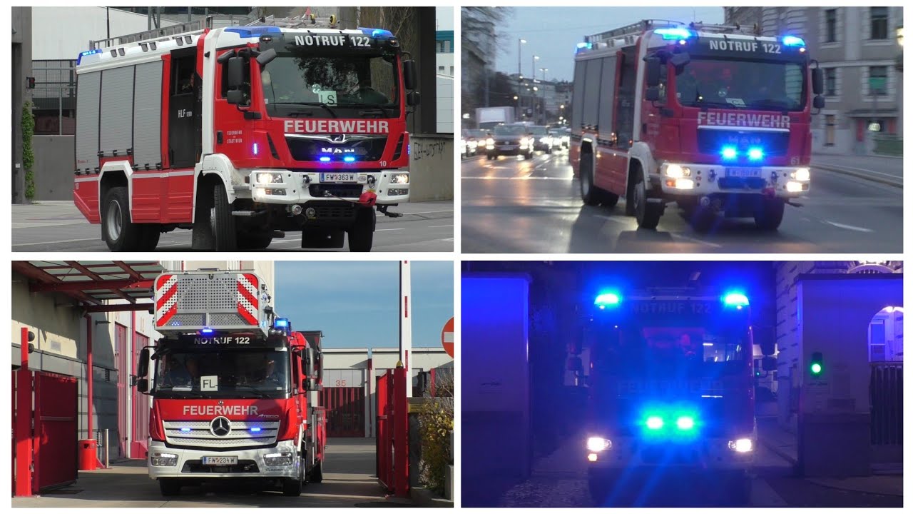 Einsatzfahrten Berufsfeuerwehr Wien - Zusammenschnitt
