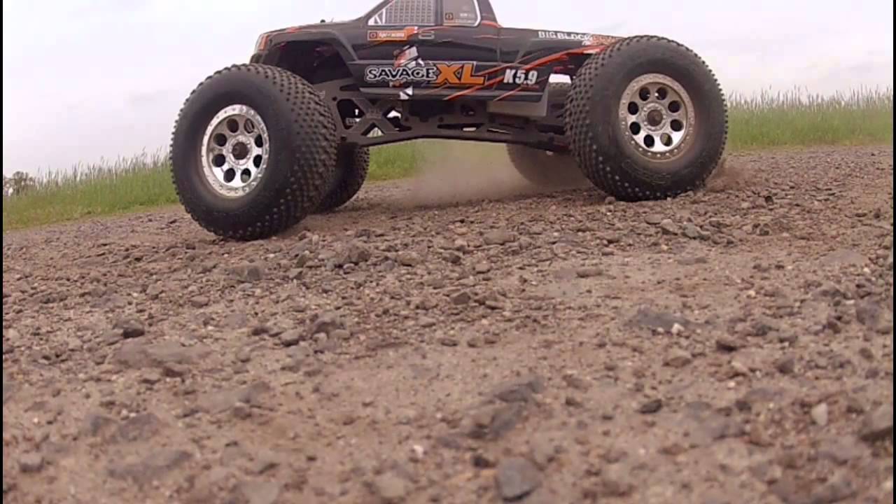 HPI Savage XL 5.9 bashing with some really amazing slow motions (GoPro/iPhone 6)