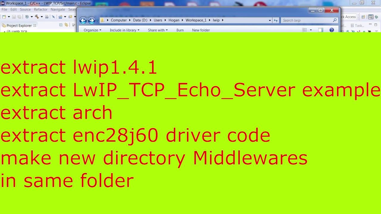 Lwip with stm32 by Enc28j60