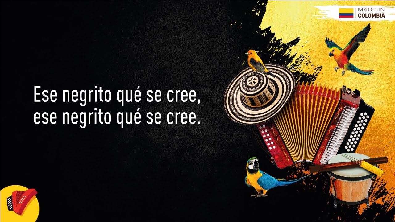 Ese Negrito Que Se Cree, La Combinación Vallenata, Video Letra - Sentir Vallenato