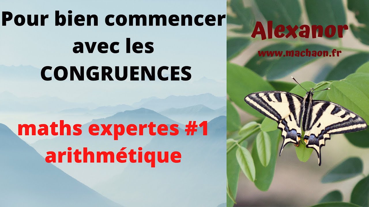 option maths expertes en terminale #1 arithmétique : pour bien commencer avec les congruences