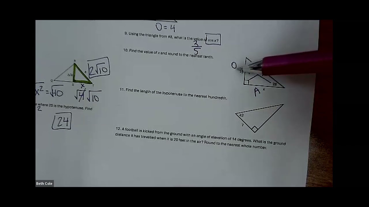 right triangles review