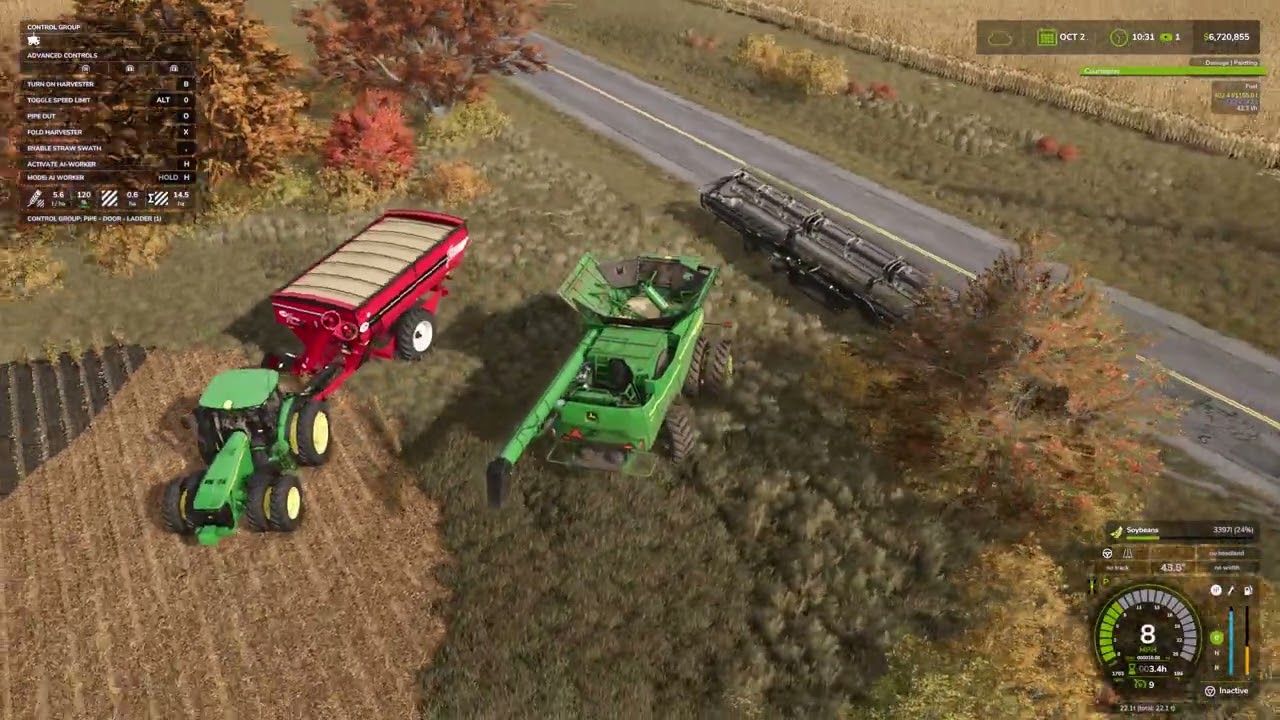 FS25 - Ray County RCS Extended - Soybean Harvest & Planting wheat with the new RCS system by Thundr