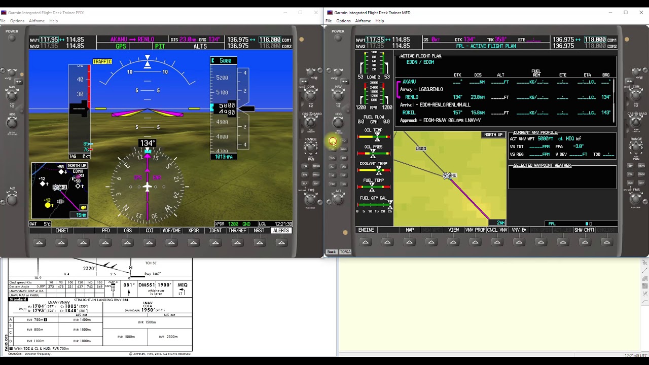 DA 42 RNAV APPROACH lesson    RUS