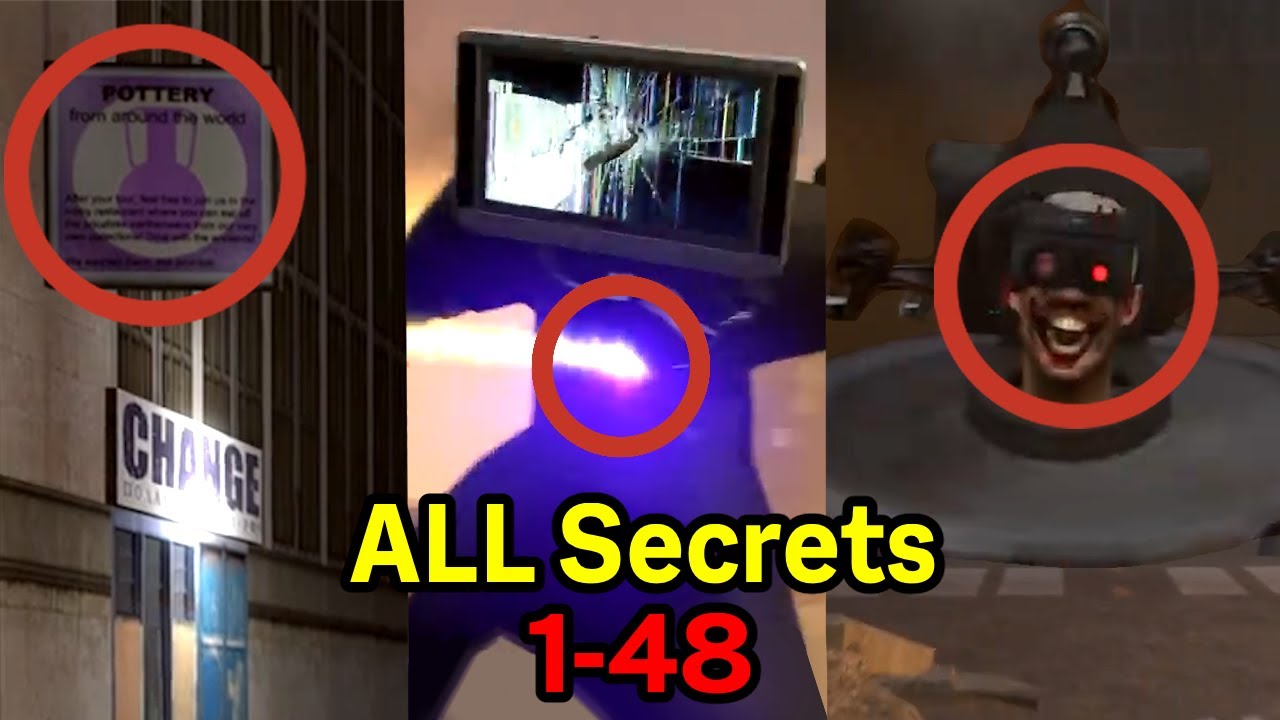 Skibidi Toilets 1-48 ALL Secrets & Easter Eggs  (Complete Edition)